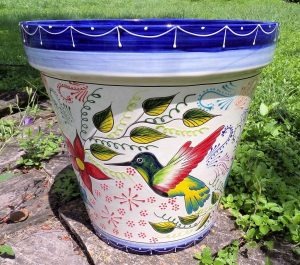 Colibri Talavera Planter - Hummingbird