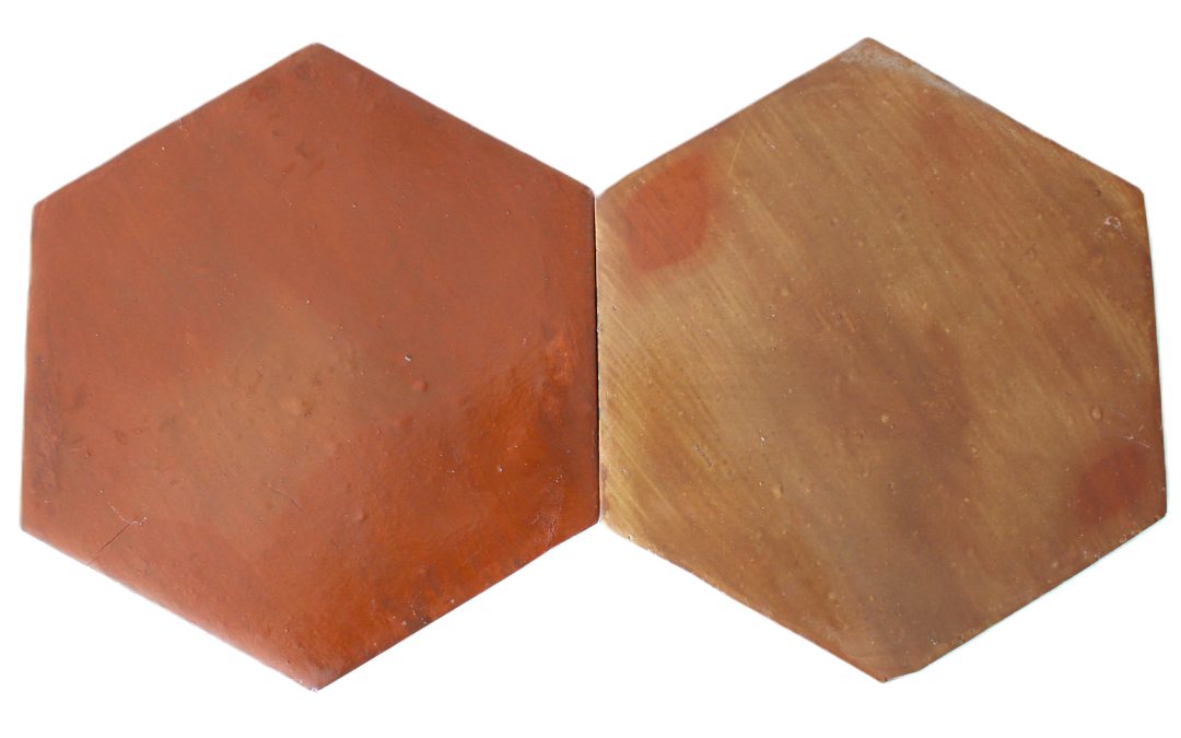 12″ & 8″ Saltillo Hexagon Chocolate Stained