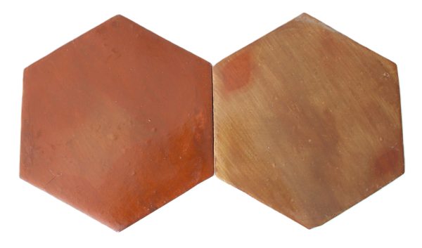 12" & 8" Saltillo Hexagon Chocolate Stained