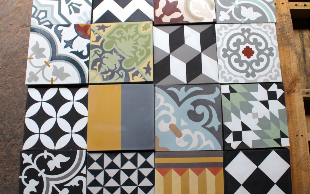 Clearance – 16 Pieces 8X8 Decorative Raw Cement/Encaustic Tile (Mixed)