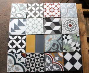 Clearance - 16 Pieces 8X8 Decorative Raw Cement/Encaustic Tile (Mixed)