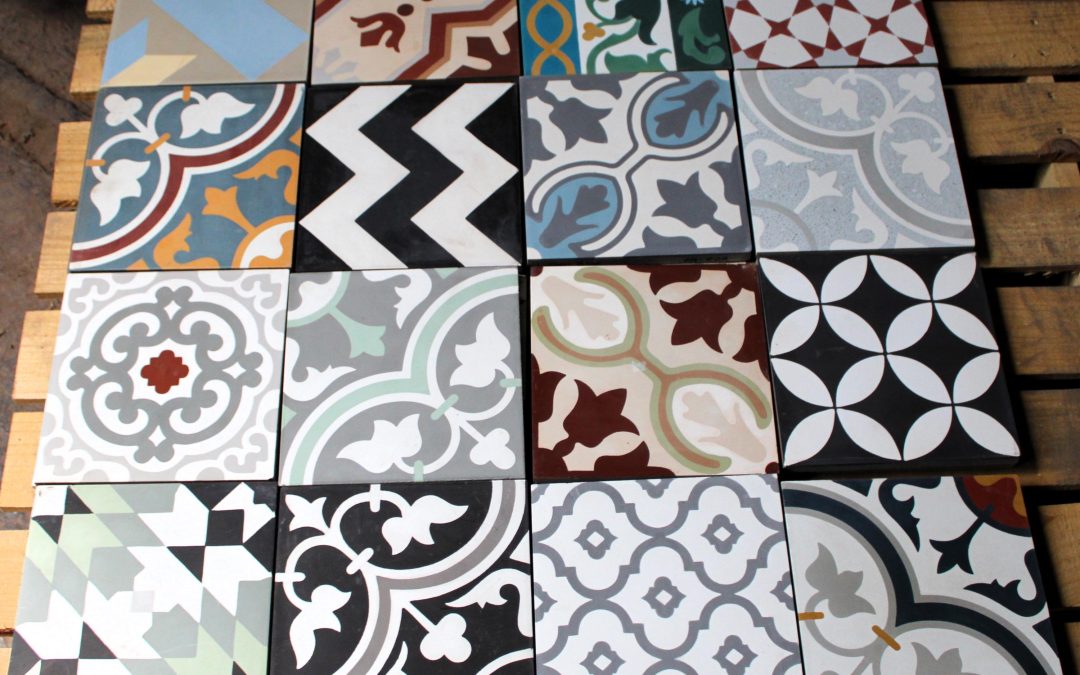 Clearance – 16 Pieces 8X8 Decorative Raw Cement/Encaustic Tile (Mixed)