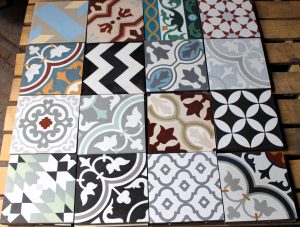 Clearance - 16 Pieces 8X8 Decorative Raw Cement/Encaustic Tile (Mixed)