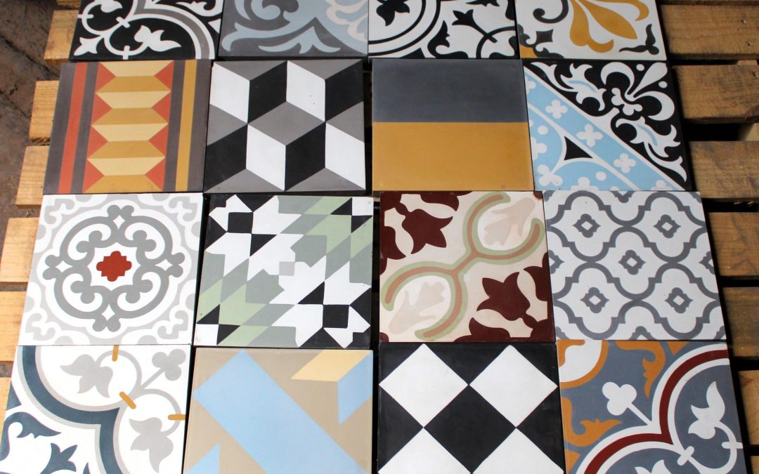 Clearance – 16 Pieces 8X8 Decorative Raw Cement/Encaustic Tile (Mixed)