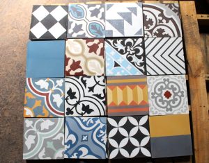 Clearance - 16 Pieces 8X8 Decorative Raw Cement/Encaustic Tile (Mixed)