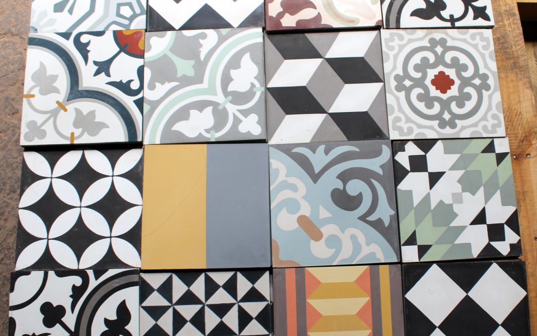 Clearance – 16 Pieces 8X8 Decorative Raw Cement/Encaustic Tile (Mixed)