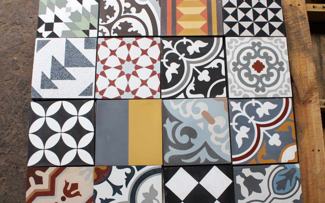 Clearance – 16 Pieces 8X8 Decorative Raw Cement/Encaustic Tile (Mixed)