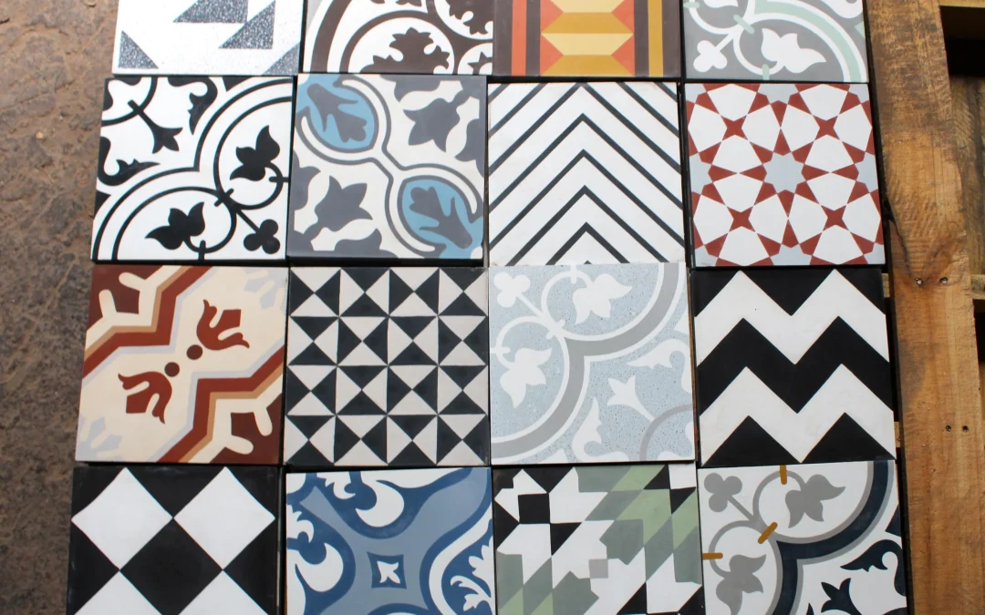 Clearance – 16 Pieces 8X8 Decorative Raw Cement/Encaustic Tile (Mixed)