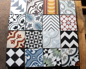 Clearance - 16 Pieces 8X8 Decorative Raw Cement/Encaustic Tile (Mixed)