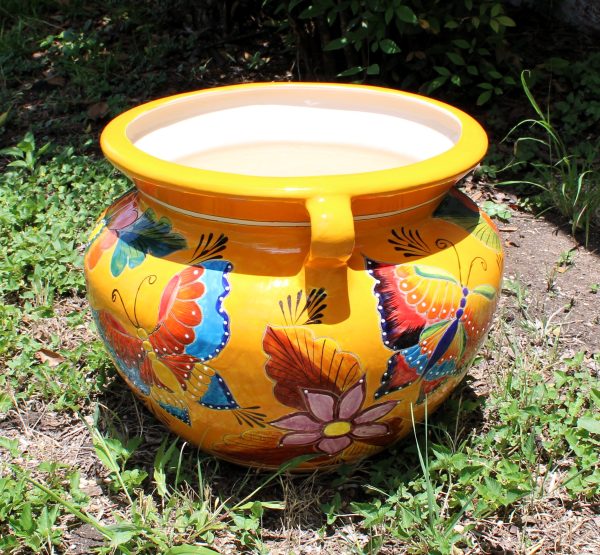 Butterfly Talavera Planter (Yellow) - Image 2
