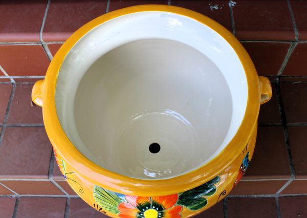 Butterfly Talavera Planter (Yellow) - Image 4
