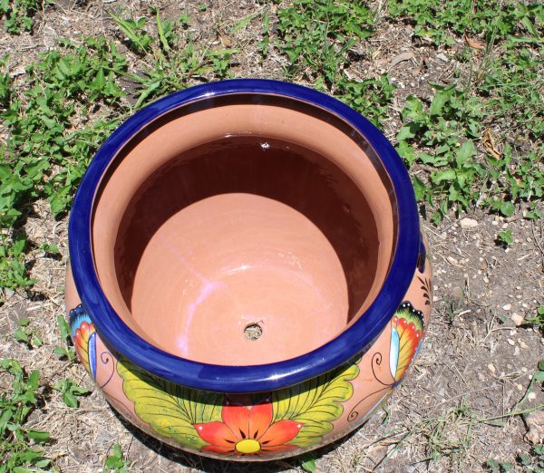 Butterfly Talavera Planter (Peach) - Image 3
