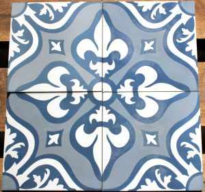 Clearance - 17 Pieces 8X8 Decorative Raw Cement/Encaustic Tile (#19)