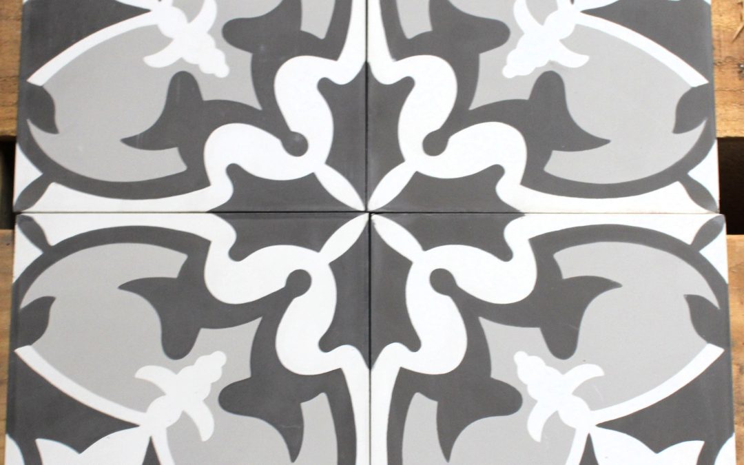 Clearance – 12 Pieces 8X8 Decorative Raw Cement/Encaustic Tile (#23)