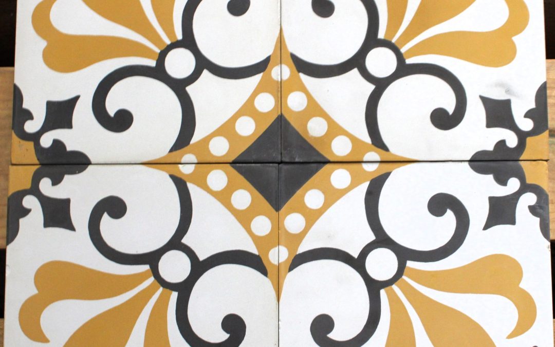 Clearance – 39 Pieces 8X8 Decorative Raw Cement/Encaustic Tile (#25)