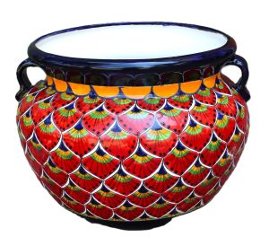 Peacock Talavera Planter